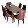 Combo bộ bàn ăn Louis 6 ghế bọc nệm CBBA166