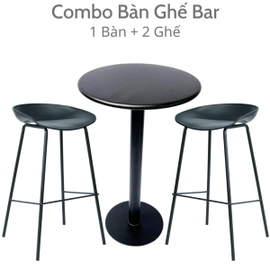 Bộ Bàn Bar Mặt Tole Và 2 Ghế Bar HAY CBCF176