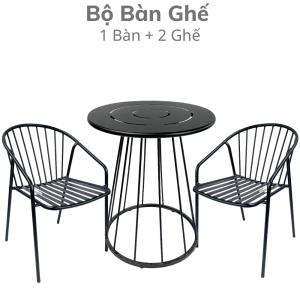 Bộ Bàn Ghế Cafe Sắt Sơn Tĩnh Điện CBCF172