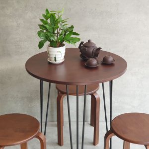 Combo bộ bàn ghế cafe 1 bàn tròn 60cm 3 ghế đôn CBCF270