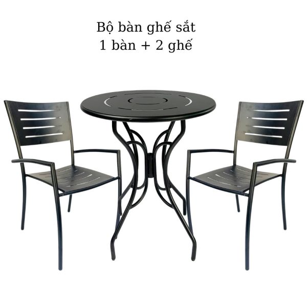 Bộ bàn ghế sắt Cafe ngoài trời CBCF179