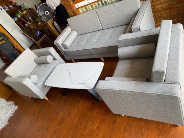 bàn sofa mặt đá đen