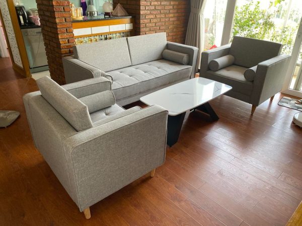 bàn sofa mặt đá đen