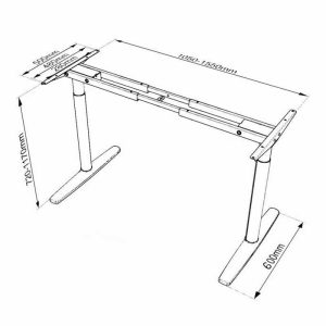 Chân bàn điện nâng hạ trụ tròn ETL-M2S2OBOL