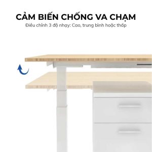 Chân bàn Flexidesk nâng hạ chiều cao 2 động cơ HET268