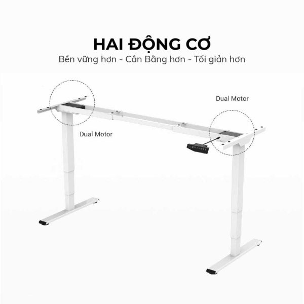 Chân bàn Flexi nâng hạ điện 3 khớp 2 động cơ ET225