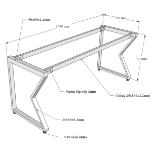 Chân sắt lắp ráp hệ Mconcept HCMC029