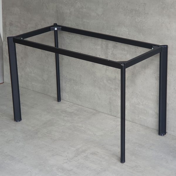 Bàn làm việc 120x60cm gỗ tràm chân sắt lắp ráp hệ Oval HBOV049