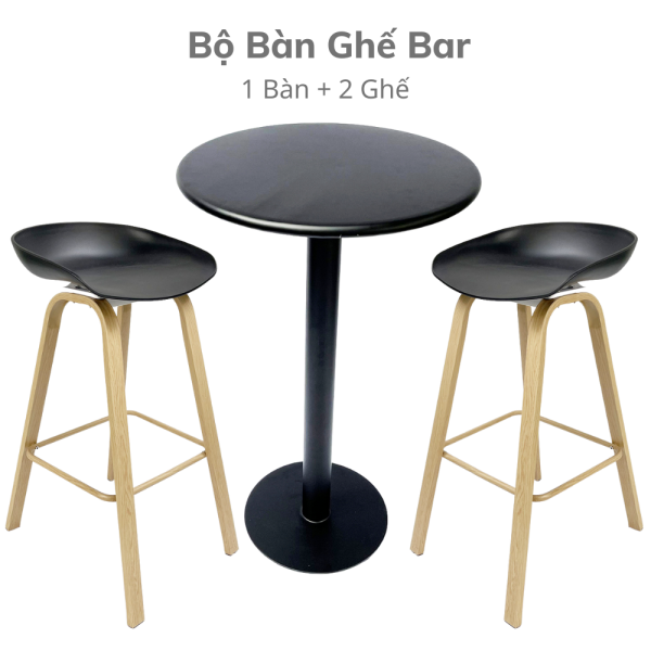 Combo Bàn Bar Tròn Và 2 Ghế Bar CBCF146