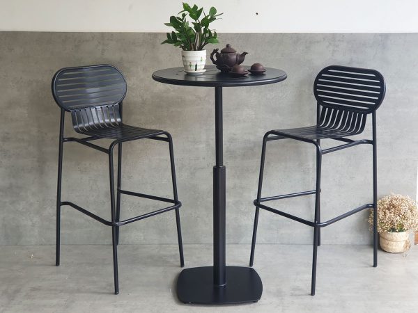 Combo bộ bàn bar sắt 60cm và 2 ghế bar sắt CBCF274