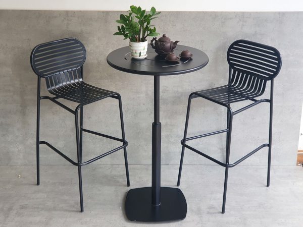 Combo bộ bàn bar sắt 60cm và 2 ghế bar sắt CBCF274