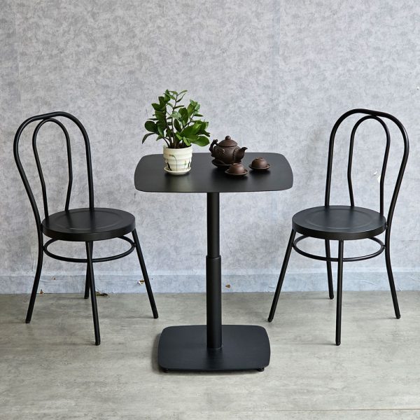 Combo bàn cafe sắt và 2 ghế Thonet sắt sơn tĩnh điện CBCF300