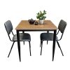 Combo bộ bàn ghế ăn 2 người ngồi gỗ plywood chân sắt CBBA115