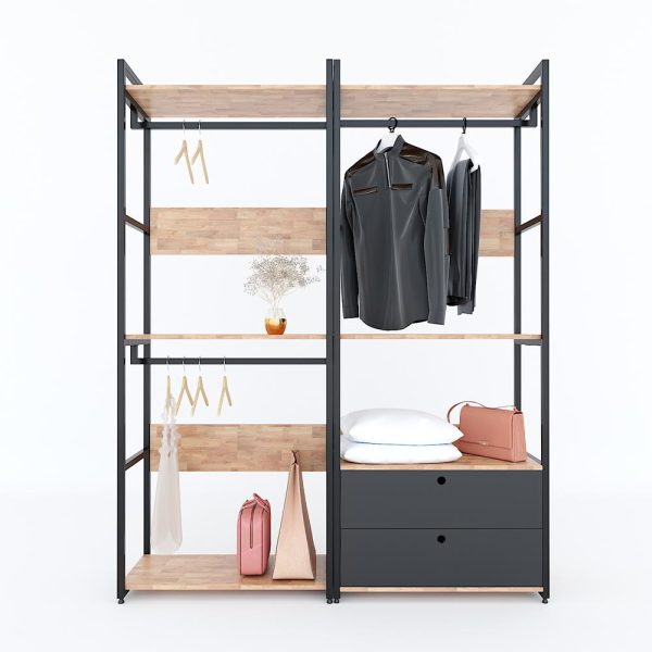 KQA68035 - Kệ quần áo VEGA đa năng 80x45x200(cm)