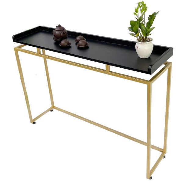 Bàn console trang trí SAMI mặt gỗ khung sắt CST037