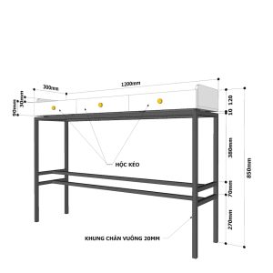 Bàn console, bàn trang trí có hộc kéo CST009