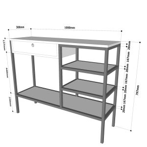 Bàn console, bàn trang trí có ngăn kéo và nhiều tầngCST010