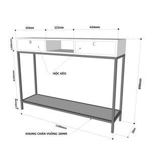 Bàn console, bàn trang trí 2 tầng có ngăn kéo CST011