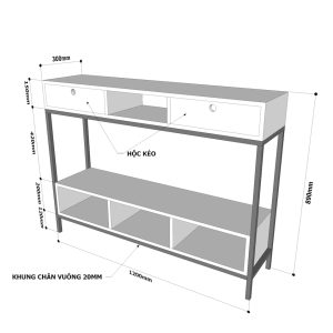 Bàn trang trí, bàn console có ngăn kéo CST013