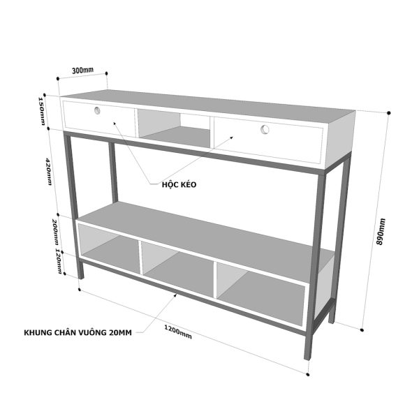 Bàn trang trí, bàn console có ngăn kéo CST013