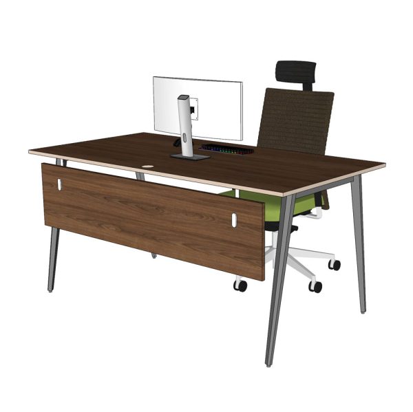 Bàn làm việc 160x80cm gỗ Plywood phủ melamin chân Đa Giác HDG015
