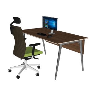 Bàn làm việc 160x80cm gỗ Plywood phủ melamin chân Đa Giác HDG015