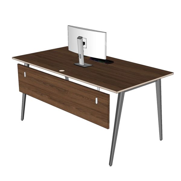 Bàn làm việc 160x80cm gỗ Plywood phủ melamin chân Đa Giác HDG015