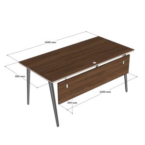 Bàn làm việc 160x80cm gỗ Plywood phủ melamin chân Đa Giác HDG015
