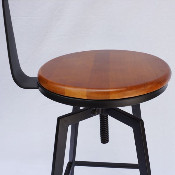 Ghế bar nâng hạ chiều cao có lưng GBAK001