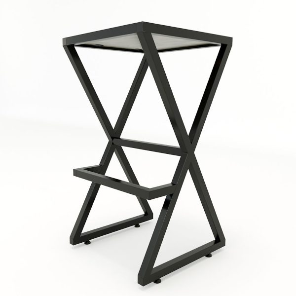GCFX003 -  Ghế XBar khung sắt gỗ không lưng ( 40x40x75cm)