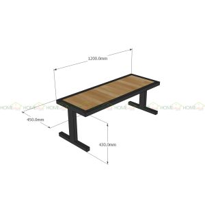 GA68005 - Ghế ăn băng SAHO chữ I  - 120x45x43 (cm)