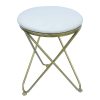Ghế bàn trang điểm chân chữ V vàng đồng GTD013