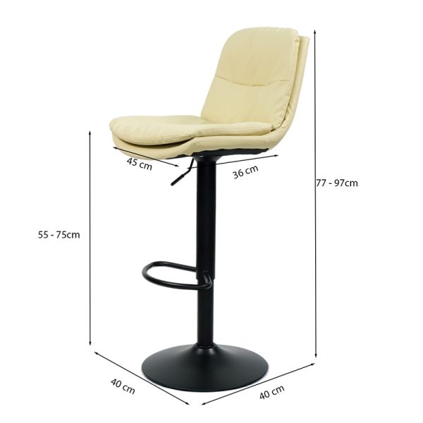 Ghế bar nâng hạ chiều cao nệm simili GAKJB-673