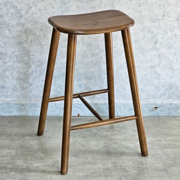 Ghế quầy bar đơn giản gỗ cao su GCF105