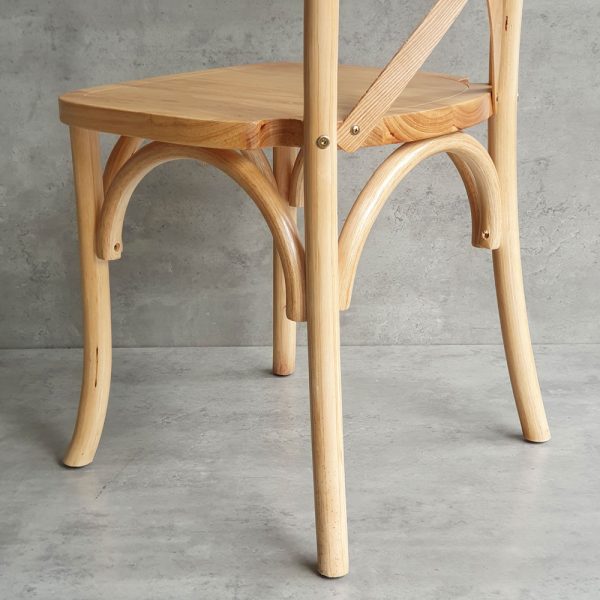 Ghế Bistro Crossback gỗ cao su GCF162
