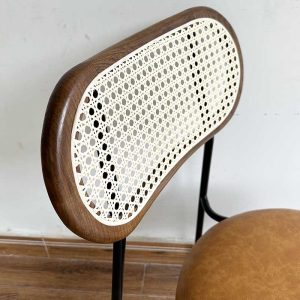 Ghế Cafe, Ghế Ăn chân sắt Rattan - GCF135