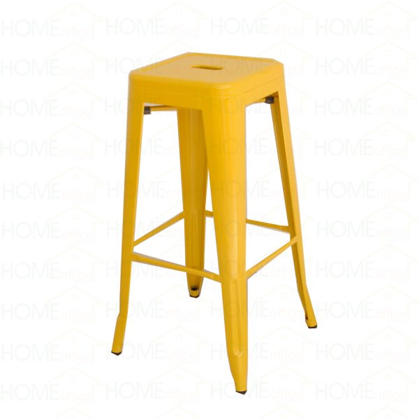 HOGCF124a- Ghế cafe tolix cao không lưng nhiều màu (màu vàng) (117cmx30cmx30cm)