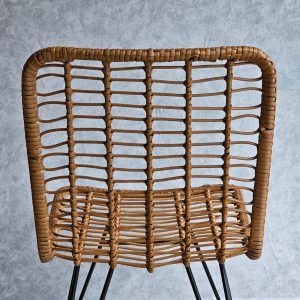 Ghế đan lưới giả mây khung sắt GCF186