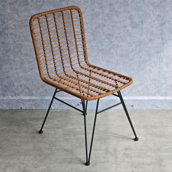 Ghế đan lưới giả mây khung sắt GCF186