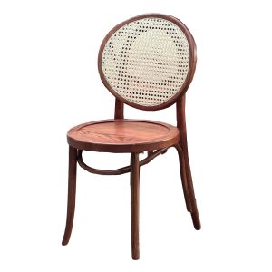 Ghế Thonet mặt trăng khung gỗ tần bì Ash lưng lưới GCF212