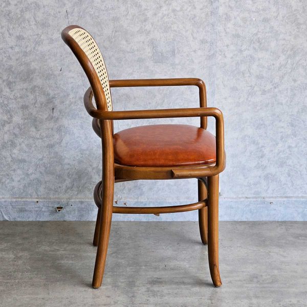 Ghế THONET có tay tựa bọc nệm da PU gỗ cao su GCF174