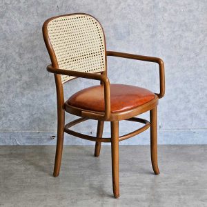 Ghế THONET có tay tựa bọc nệm da PU gỗ cao su GCF174