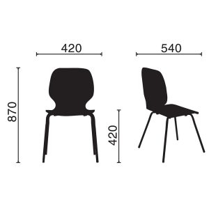 Ghế tựa lưng gỗ chân sắt Barbie 03-2 SC029