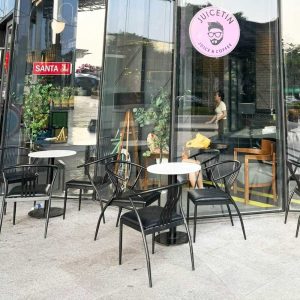 Ghế cafe nệm simili khung sắt TTG018