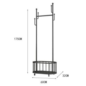 Giá treo đồ có giỏ đựng chân gắn bánh xe KPT68012