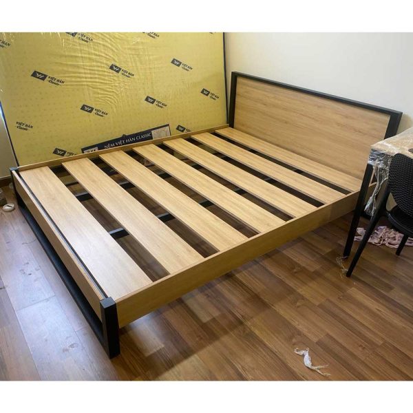 Giường ngủ gỗ plywood phủ melamin