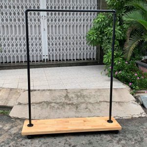 Giá treo quần áo ống nước 120x30x140cm có bánh xe di chuyển GQA68010