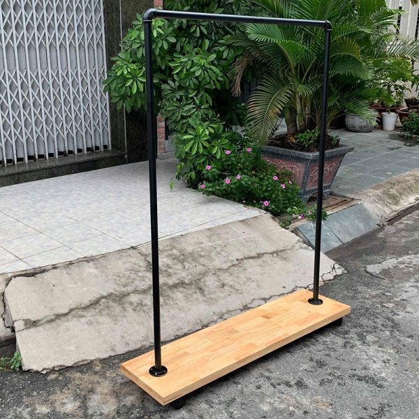 Giá treo quần áo ống nước 120x30x140cm có bánh xe di chuyển GQA68010