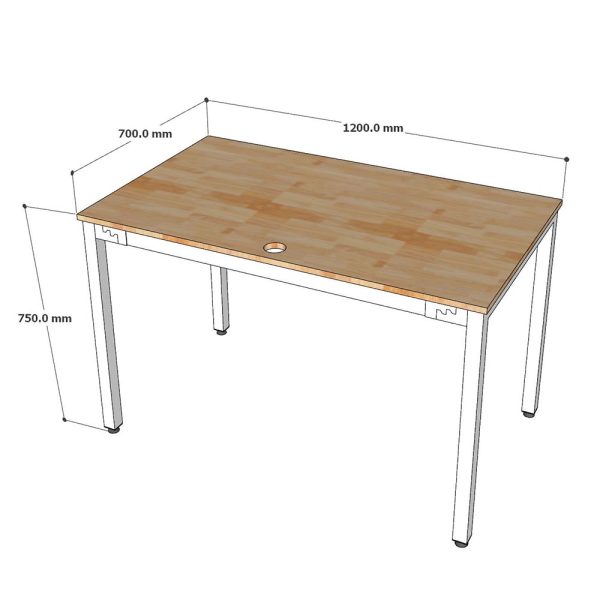 HBUC004 - Bàn làm việc 120x70 UConcept chân sắt lắp ráp