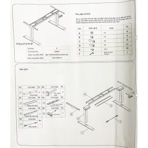 hướng dẫn lắp đặt và sử dụng chân bàn điện